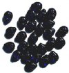 25 14mm Transparent Cobalt Ladybug Beads